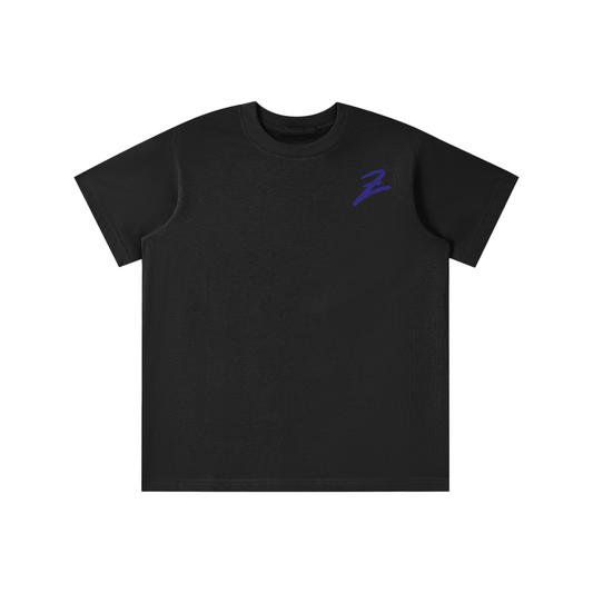 Rooted kids cotton tee by Concrete Baby — Z mark front, WALLACE 21 back