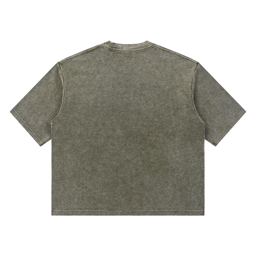 Unisex Mineral Wash Waffle Boxy T-Shirt
