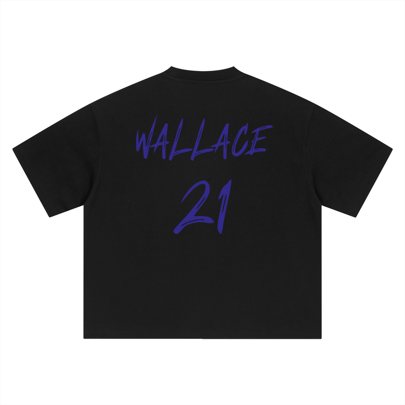 Rooted heavyweight cotton tee by Concrete Baby — Z mark front, WALLACE 21 back